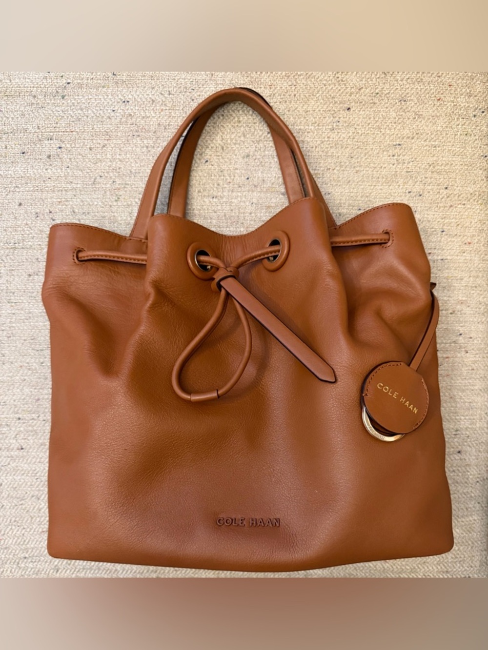Cole Haan ‘Grand Series' Bucket Leather Bag (missing crossbody strap)